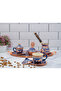 2-Person Embroidered Copper Cup Set, Set (Tray Turkish Delight Bowl, 2 Cups, 2-Person Coffee Pot) - 3