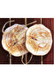 OneDcor Wooden Coasters Natural Pine Tea Coaster Set Rustic Non-Slip Insulation Mats (6 Pieces) - 6