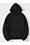 Women's Oversize Floral Butterfly Black Sweatshirt - 5