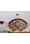 23x34 سم بيضاوي، مطرز، مقبض نحاسي سميك، عرض الشاي والقهوة، صينية تقديم - 4