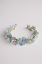 Epoxy Flower Pearl Detailed Bridal Engagement Maternity Crown – Handmade Hair Accessory