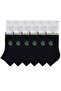 & Emre 6 Pairs Bamboo Short Sports Stitch-Free Toe Men's Booties Socks - Black - 2