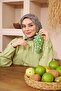وشاح من القطن الأخضر والفسكوز من سلسلة إيثنيك من إيشيكهان 1116-01