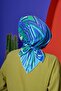 مارakesh Collection وشاح ناعم أخضر Acem أزرق 1208-05 - 4
