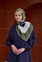 مجموعة Summer Sparkle Collection وشاح ناعم كاكي أزرق داكن 1183-12 - 2