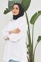 Plain Patterned Black Cotton Viscose Scarf - 2