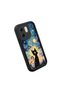 Infinix Hot 50I Compatible Black Silicone Cat Pattern Shock Absorbing Phone Case - 3