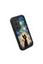 Samsung Galaxy A35 Compatible Black Silicone Cat Pattern Shock Absorbing Phone Case - 3
