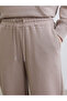 Brown Wide-Leg Women's Thick Sweatpants with Elastic Waist from Plus-Store - 3
