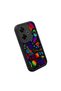 Xiaomi Poco M6 4g Compatible Black Silicone Graffiti Pattern Lens Protection Phone Case - 3