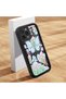 iPhone 14 Pro Max Compatible Black Silicone Lily and Butterfly Pattern Elegan Styles Phone Case - 2