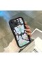 iPhone 15 Plus Compatible Black Silicone Lily and Butterfly Pattern Elegan Styles Phone Case