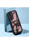 Elegan Phone Case Compatible with Samsung Galaxy A04S Black Silicone Rose and Butterfly Pattern - 2