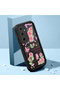 Samsung Galaxy A35 Compatible Black Silicone Rose and Butterfly Patterned Elegan Phone Case - 2