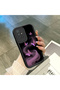 Redmi 10 2022 Compatible Black Silicone Cute Butterfly Pattern Lens Protection Phone Case