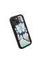 iPhone 15 Compatible Black Silicone Lily and Butterfly Pattern Elegan Styles Phone Case - 4