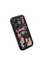 Infinix Hot 40I Compatible Black Silicone Rose and Butterfly Patterned Elegan Phone Case - 3