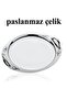Stainless Steel Tea & Coffee Serving Tray with Handles – 30 Cm, Stylish and Long-Lasting - 2
