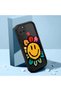 Realme C25 Compatible Black Silicone Fun Patterned Shock Absorbing Phone Case - 2