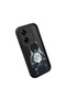 Poco M6 Compatible Black Silicone Astronaut and Moon Pattern Lens Protection Phone Case - 3