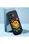 Tecno Spark 20/20C Compatible Black Silicone Fun Patterned Shock Absorbing Phone Case - 2