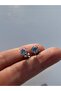 Solitaire Nail Steel 1 Pair Earrings with Zircon Stone 6 mm - 8