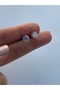 Solitaire Nail Steel 1 Pair Earrings with Zircon Stone 6 mm - 6