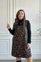 Square Neck Salopet Jile Flannel Dress - 6