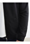 Black Standard Fit Hooded Men's Zippered Sweatshirt - 3