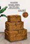Set of 3 Wicker Basket Storage Bins with Lids – Multi-Purpose Basket Bathroom Cabinet Organizer