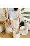 Set of 3 Plant Baskets – Woven Cotton Rope Indoor Planters for Potted Plants & Flowers - 4