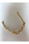 Xuping Oval Ring Detailed Basic Gold Bracelet - 6