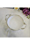 26 cm Cast Metal Frame Porcelain Bowl with Legs Silver - 4