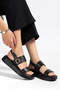 Women's Single Buckle Detailed Casual Sandals T01 - 2