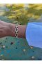 Xuping Oval Ring Detailed Basic Gold Bracelet - 2