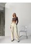 High Waist 3 Cargo Pocket Piece Tinted Loose Legs - 2