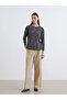 Black Crew Neck Patterned Blouse - 2