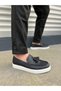 Jy153 Bloom Laceless Tasseled Skin Men's Casual Sports Classic Shoes Cbt - Black