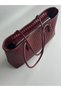 Women's Bttg Long Tote Bag Burgundy Braided - 5