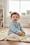 1-2 Years Old Knitted Blue Marbled Baby Boy Cardigan - 2