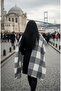 Gray Plaid Striped Shoulder Shawl 70X200 cm - 6