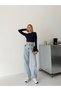Back Belt with Buckle Detail Baggy Loose Legs - 3