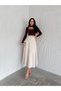 Suede Flared Skirt