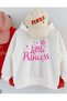 Oversized Girls' Sweatshirt – Little Princess Pink Text Printed