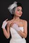 Half Finger Bridal Gloves and Bridal Cap - 5