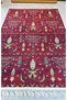 Knitted Fringed Red Rug Decorative Living Room Carpet Machine Washable Kitchen Rug Non-Slip Floor Mat - 2