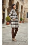 Checkered Oil Green Knee-High Unlined Dry-Fit Cashmere Coat - 3