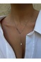 Stainless Steel Pearl Detail Minimal Necklace - 4
