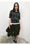 Short Sleeve Diamond Pattern Sweater