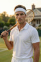 5-Pack Men's Sports Hair and Sweat Band - Adjustable Velcro Non-Slip Headband Football Fitness Tennis Gym - 3